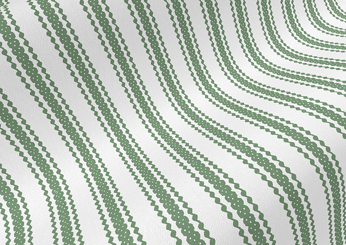 Lace Stripes, Emerald - Made to Measure Curtains - Image 4